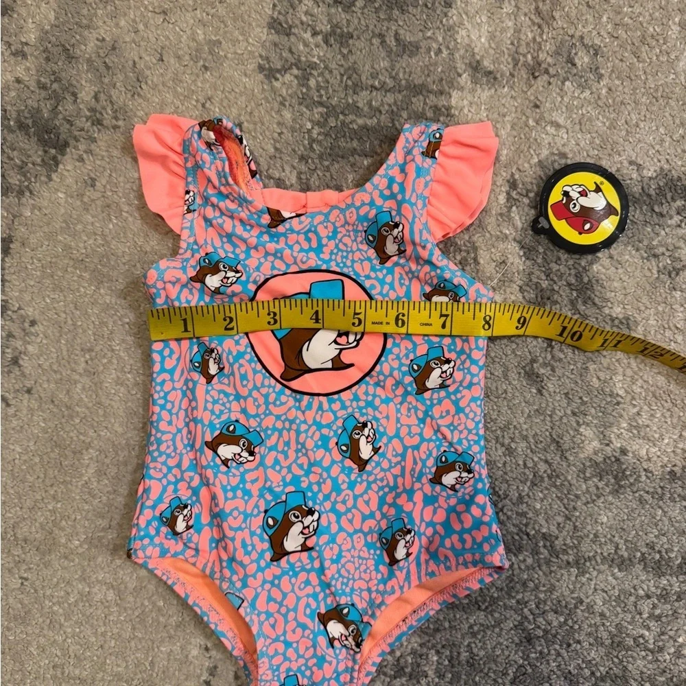 Buc-ee’s NWT Pink and Blue Cartoon Character Swimsuit